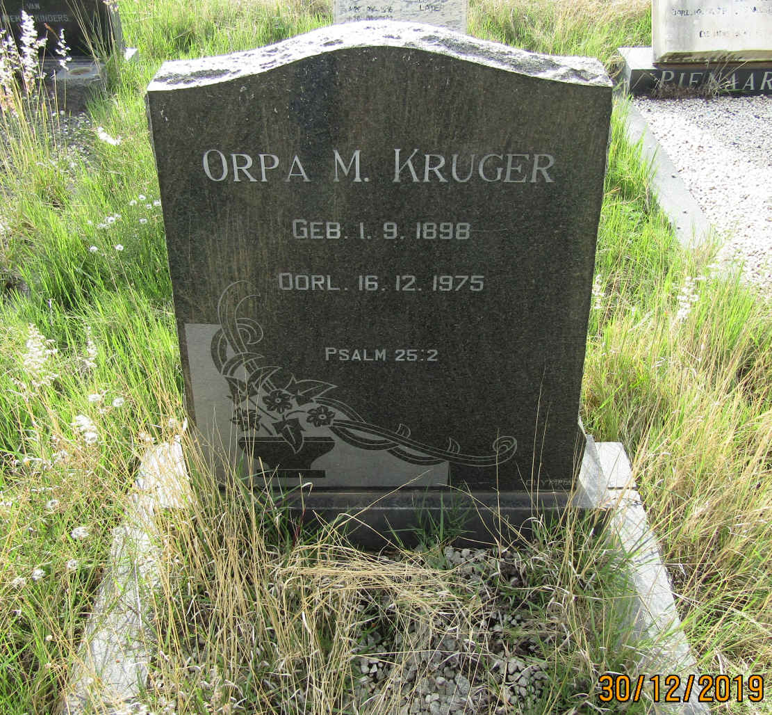 KRUGER Orpa M. 1898-1975