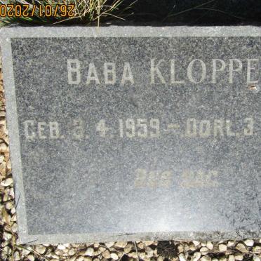KLOPPER Baba 1959-1959