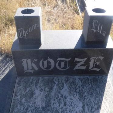 KOTZÉ Theunis 1910-1990 &amp; Ella 1914-1979