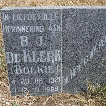 KLERK B.J., de 1921-1989