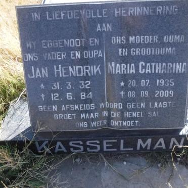 KASSELMAN Jan Hendrik 1932-1984 &amp; Maria Catharina 1935-2009