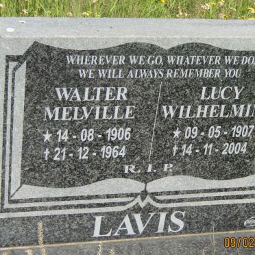 LAVIS Walter Melville 1906-1964 &amp; Lucy Wilhelmina 1907-2004