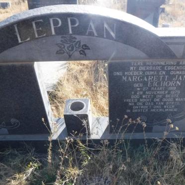 LEPPAN Margarett Jane nee EICHORN 1919-1979