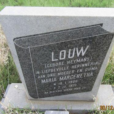 LOUW Maria Margeretha HEYMANS 1906-1975