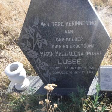 LUBBE Maria Magdalena 1921-1994