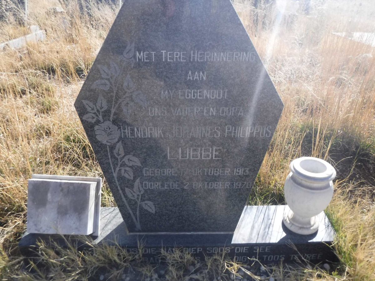 LUBBE Hendrik Johannes Philippus 1913-1978