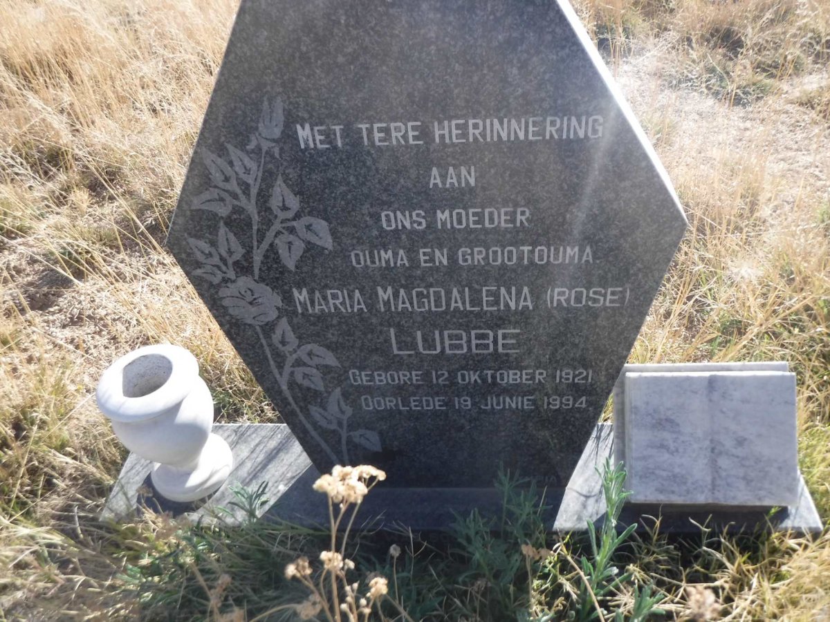 LUBBE Maria Magdalena 1921-1994