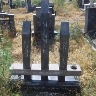 MINNIE Lood 1933-1994 &amp; Noelina 1933-