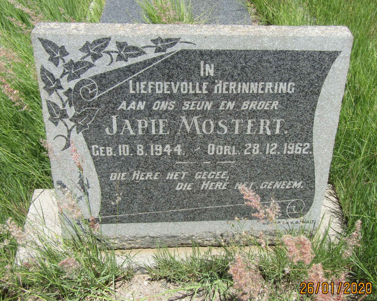 MOSTERT Japie 1944-1962