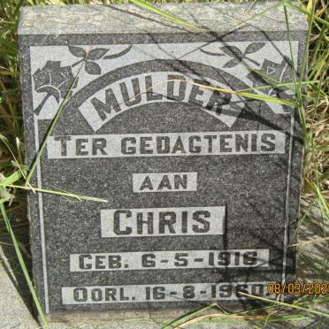 MULDER Chris 1916-1960