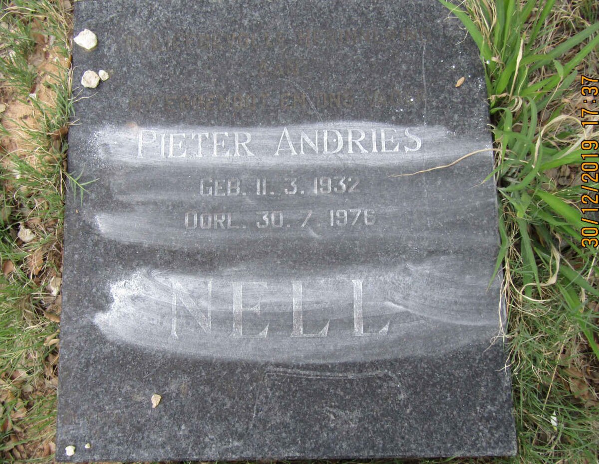 NELL Pieter Andries 1932-1976