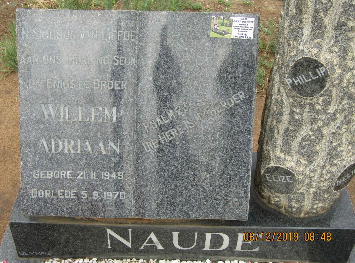 NAUDE Willem Adriaan 1949-1970