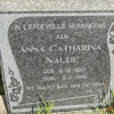 NAUDE Anna Catharina 1887-1966