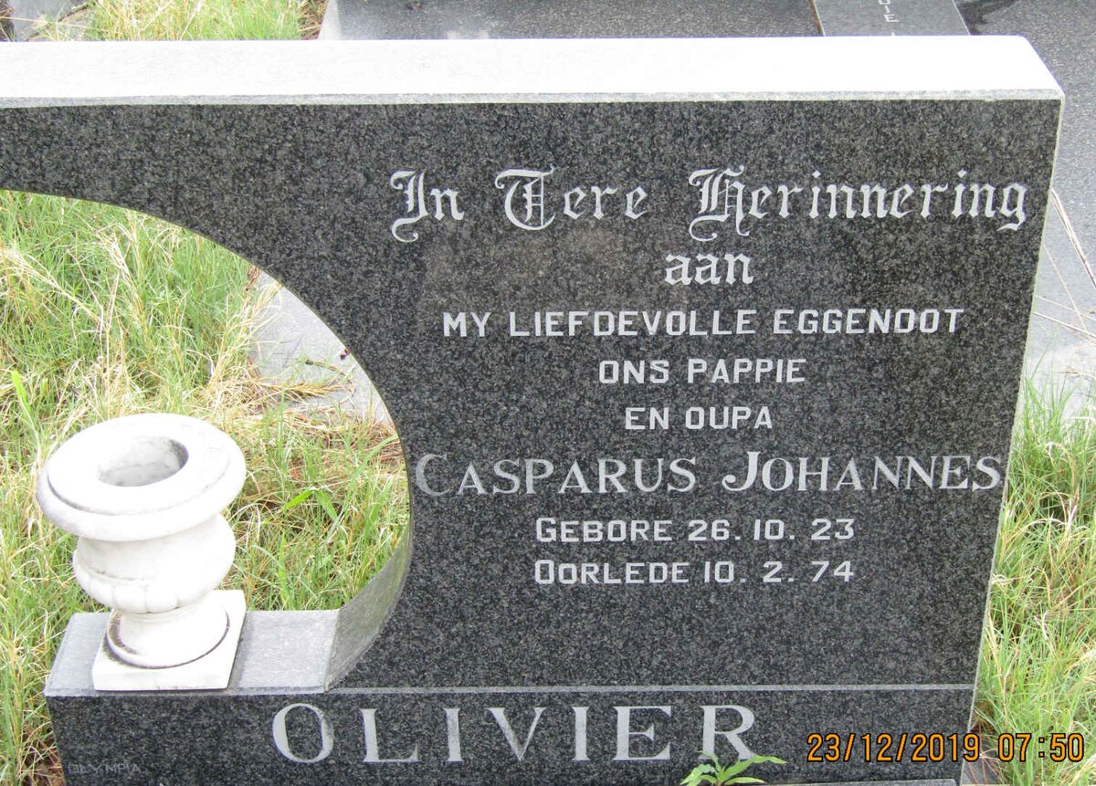 OLIVIER Casparus Johannes 1923-1974
