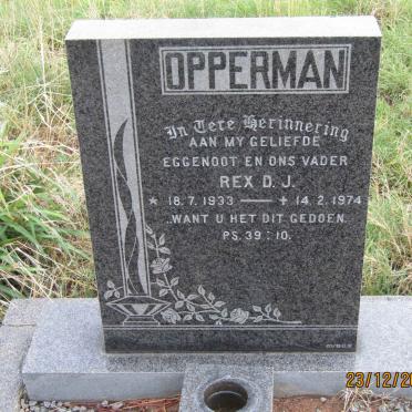 OPPERMAN Rex D.J. 1933-1974