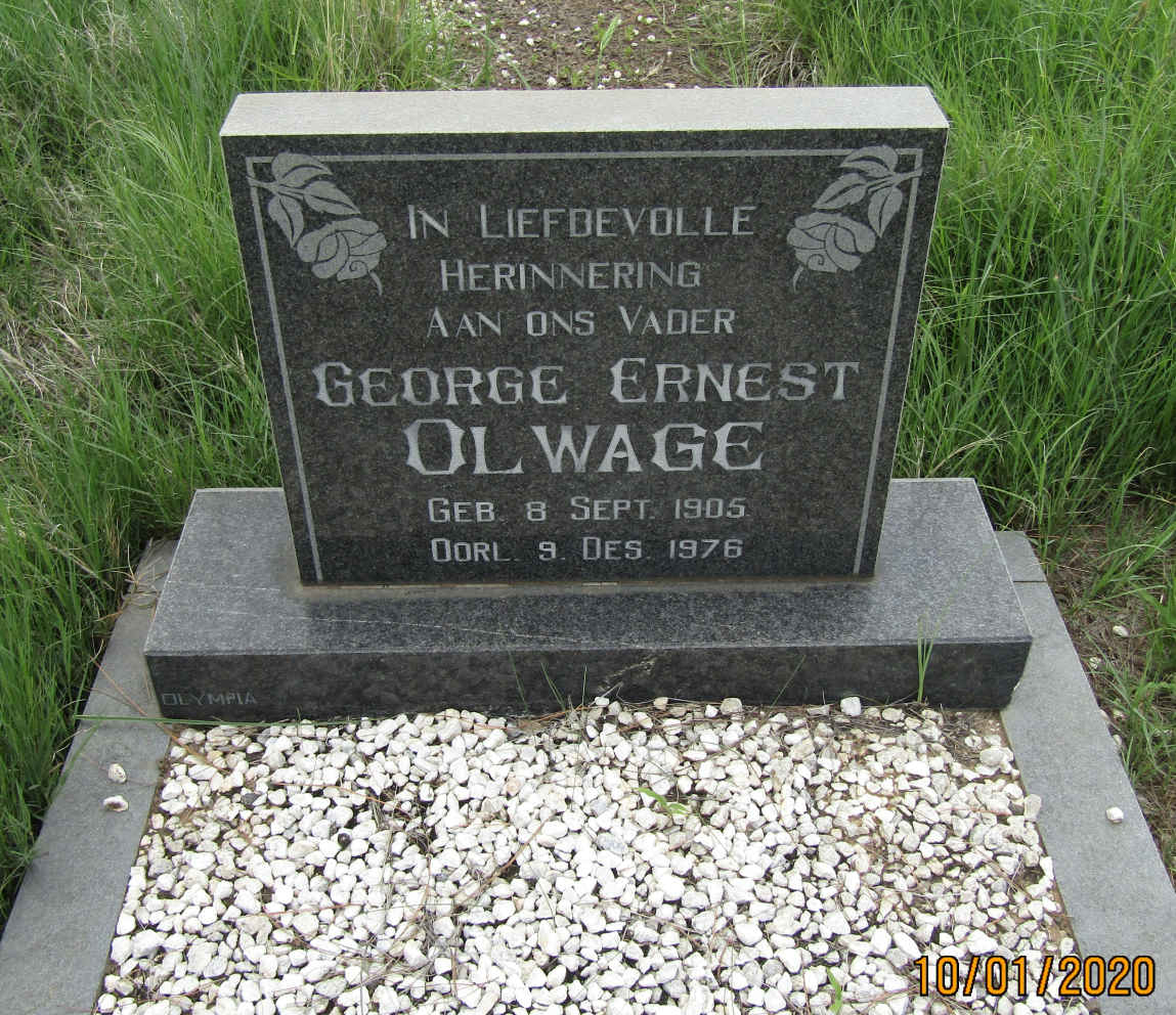 OLWAGE George Ernest 1905-1976