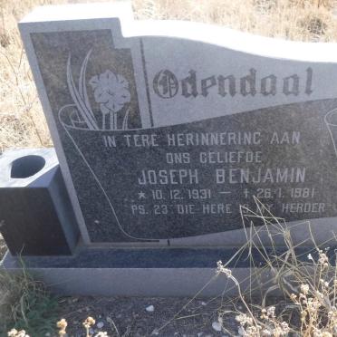 ODENDAAL Joseph Benjamin 1931-1981