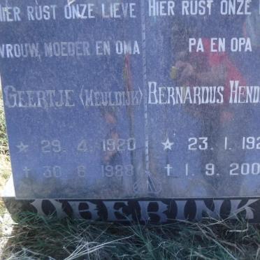 OBERINK Bernardus Hendrikus 1925-2009 &amp; Geertje MEULDIJK 1920-1988