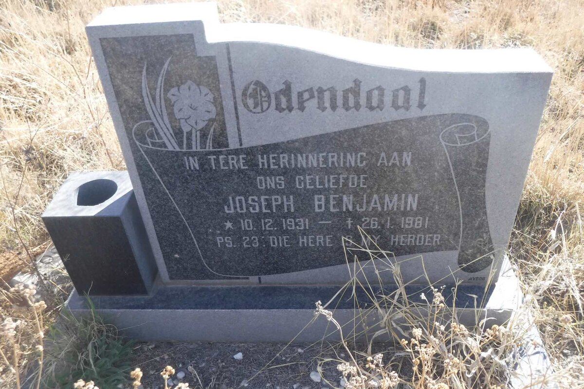 ODENDAAL Joseph Benjamin 1931-1981