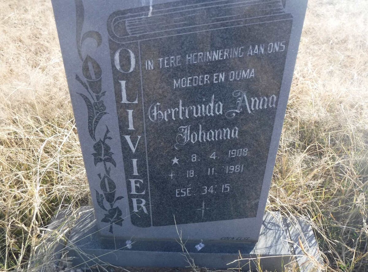 OLIVIER Gertruida Anna Johanna 1908-1981