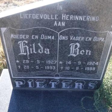 PIETERS Ben 1924-1988 &amp; Hilda 1927-1993