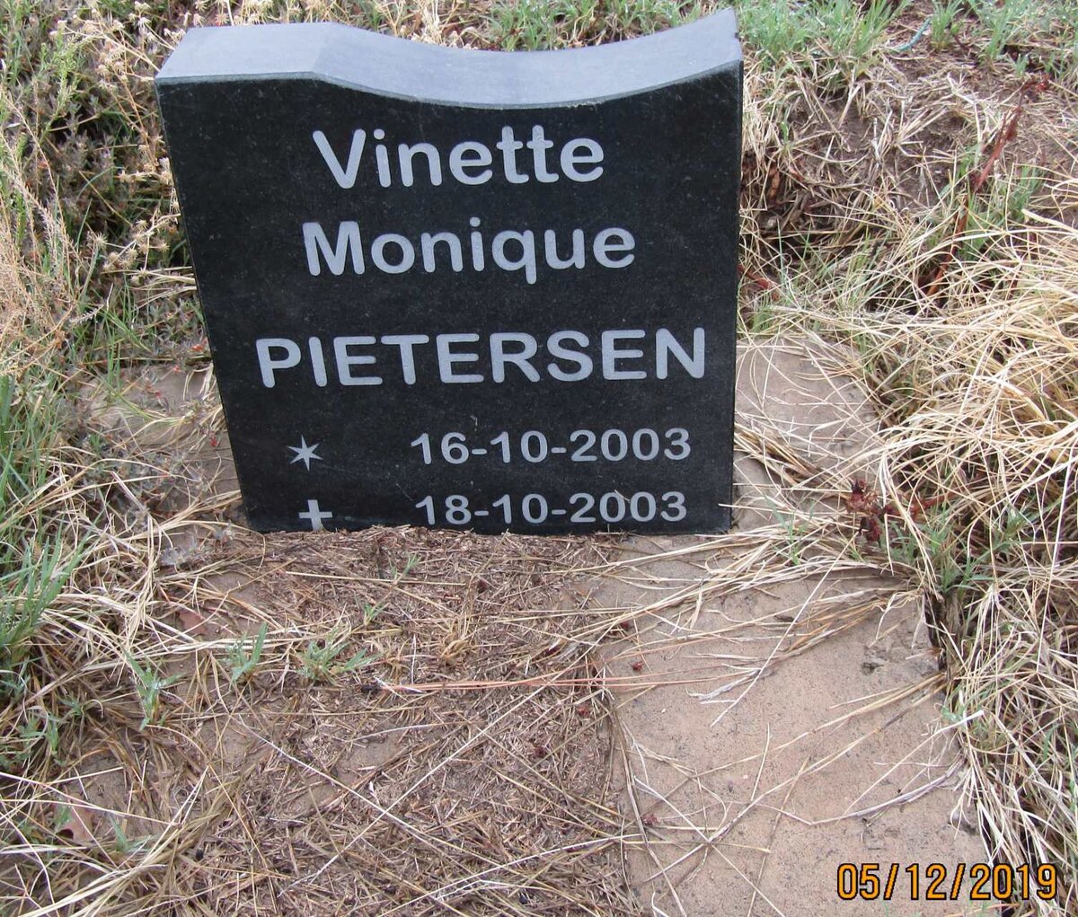 PIETERSEN Vinette Monique 2003-2003