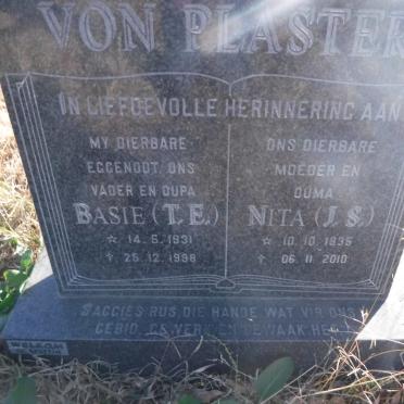 PLASTER T.E., von 1931-1998 &amp; J.S. 1935-2010