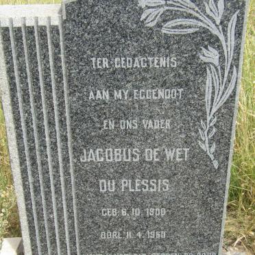 PLESSIS Jacobus de Wet, du 1900-1960