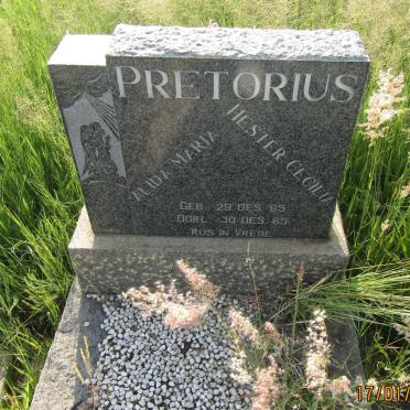 PRETORIUS Alida Maria Hester Cecilia 1965-1965