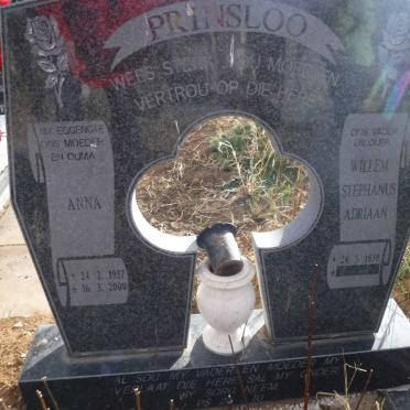 PRINSLOO Willem Stephanus Adriaan 1930- &amp; Anna 1937-2000