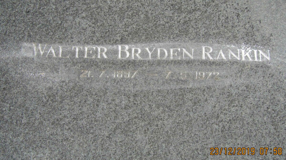 RANKIN Walter Bryden 1897-1972