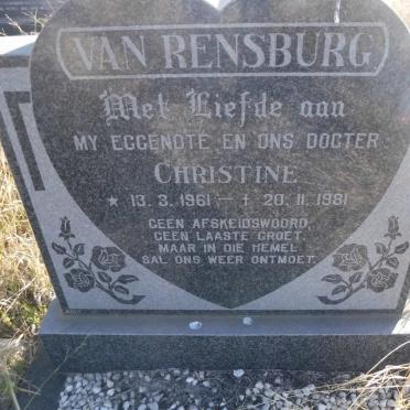RENSBURG Christine, van 1961-1981