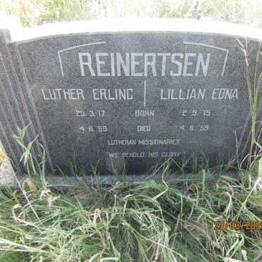 REINERTSEN Luther Erling 1917-1959  &amp; Lillian Edna 1915-1959