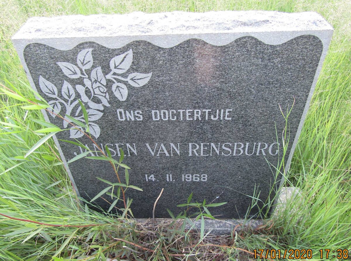 RENSBURG ?, Jansen van -1968