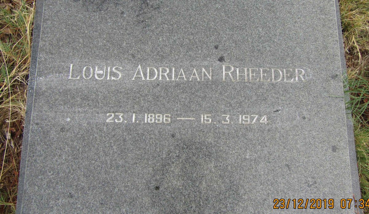 RHEEDER Louis Adriaan 1896-1974