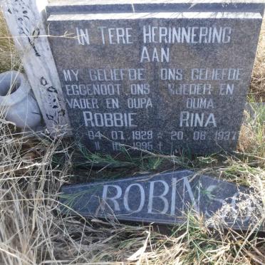 ROBINSON Robbie 1929-1995 &amp; Rina 1937-