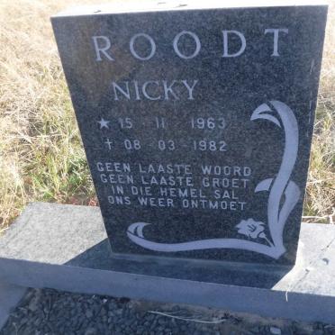 ROODT Nicky 1963-1982