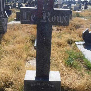 ROUX Eduard Christiaan, le 1923-1987 &amp; Susanna Maria Helena 1930-1992