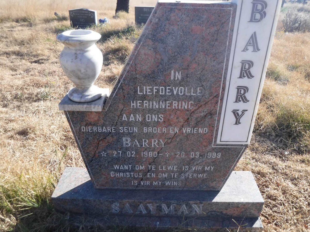 SAAYMAN Barry 1980-1999