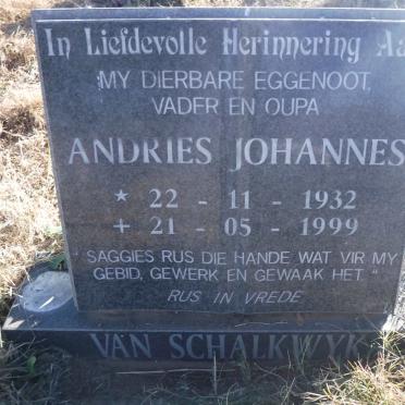 SCHALKWYK Andries Johannes, van 1932-1999