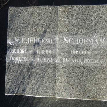 SCHOEMAN C.W.L. 1894-1972
