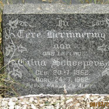 SCHEEPERS Cilna 1962-1962