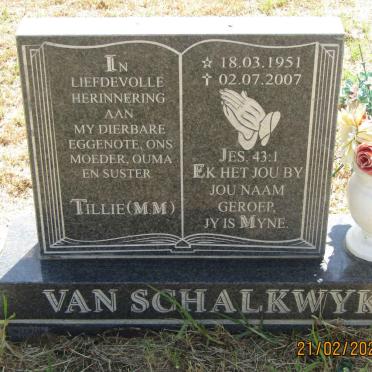 SCHALKWYK M.M., van 1951-2007