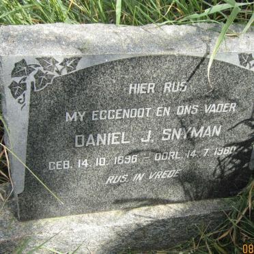 SNYMAN Daniel J. 1896-1960