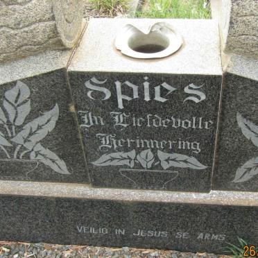 SPIES Frederik Johannes 1909-1973 &amp; Anna Magrita 1915-1968