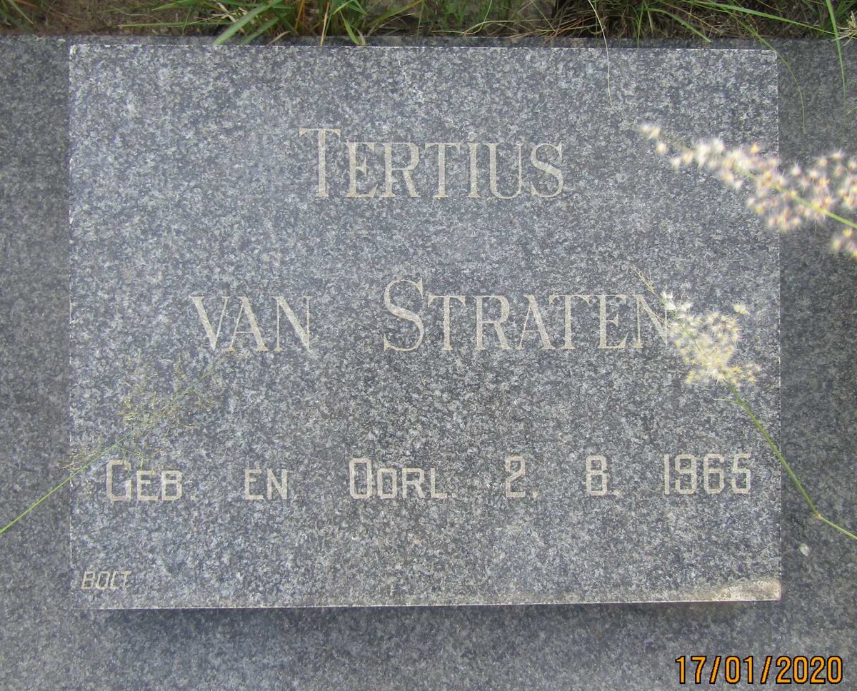 STRATEN Tertius, van 1965-1965
