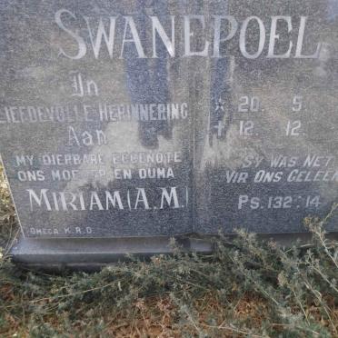 SWANEPOEL A.M. 1922-1991