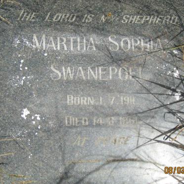 SWANEPOEL Martha Sophia 1911-1961
