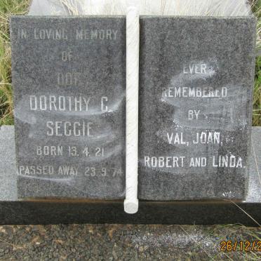 SEGGIE Dorothy C. 1921-1974