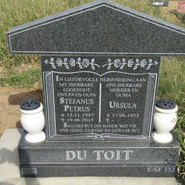 TOIT Stefanus Petrus, du 1947-2015 &amp; Ursula 1953-